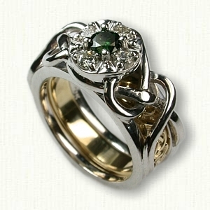 Celtic Adare Knot Reverse Cradle Engagmemnt Rings |deSignet